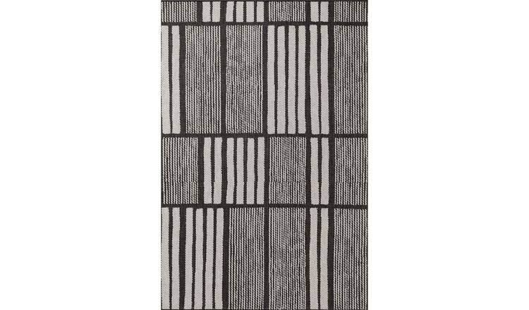 Ted Baker Black Allington Indoor Outdoor Geometric Rug - 160 x 230cm