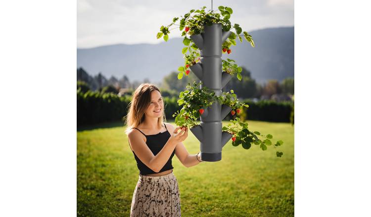 Gusta Garden Sissi Strawberry Hanging Tower 4 Levels - Anthracite