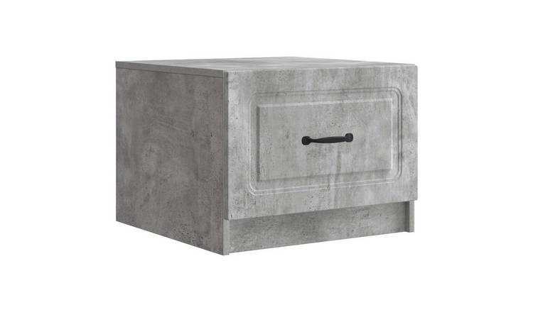 Walplus Engineered Wood Coffee Table - Concrete grey - 49 x 50 x 37 cm
