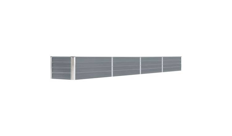 Walplus Galvanised Steel Raised Bed - Grey - 320 x 40 x 45 cm