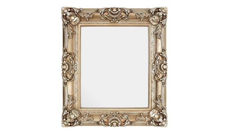 Orsina Adelere Champagne Finish Square Ornate Wall Mirror – Gold