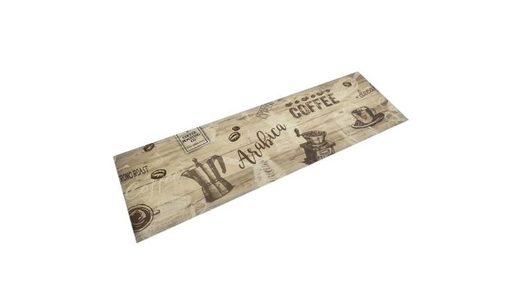 Walplus Washable Coffee Brown Kitchen Rug - Brown - 45 x 150 cm