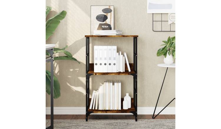 Walplus Engineered Wood Bookshelf - Dark Oak - 50 x 33 x 82 cm