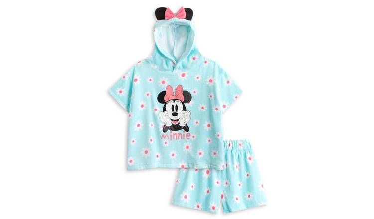 Disney Minnie Mouse Kids Girls 7-8 Years 2 Piece Towelling Co-ord - Blue