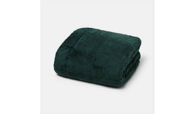 OHS Teddy Fleece 6kg Weighted Blanket - 125x180cm - Green