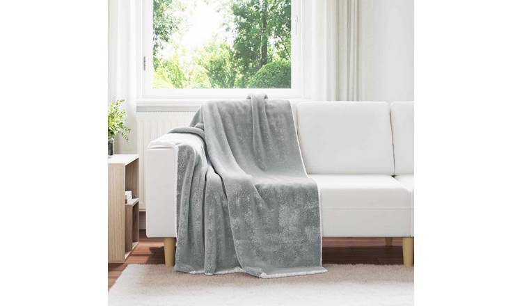 Walplus Fleece Throw Blanket - Grey - 150 x 130 cm