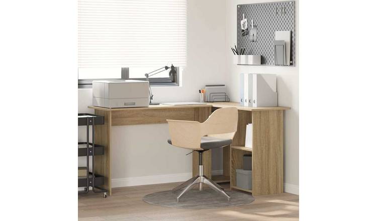 Walplus Engineered Wood Desk - Light Oak - 142 x 102 x 73 cm