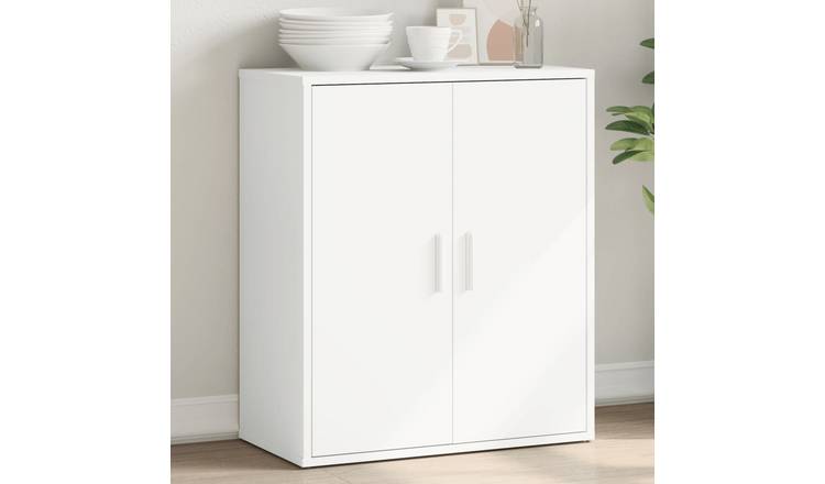 Walplus Engineered Wood Sideboard - White - 60 x 31 x 70 cm