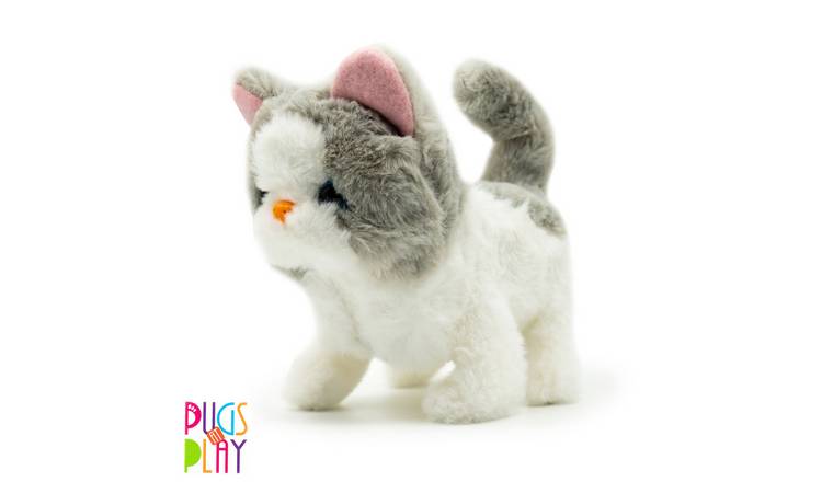 Pugs at Play Furry Friends Interactive Walking Cat Plush Toy - Sasha