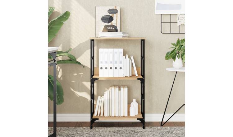 Walplus Engineered Wood Bookshelf - Light Oak - 50 x 33 x 82 cm