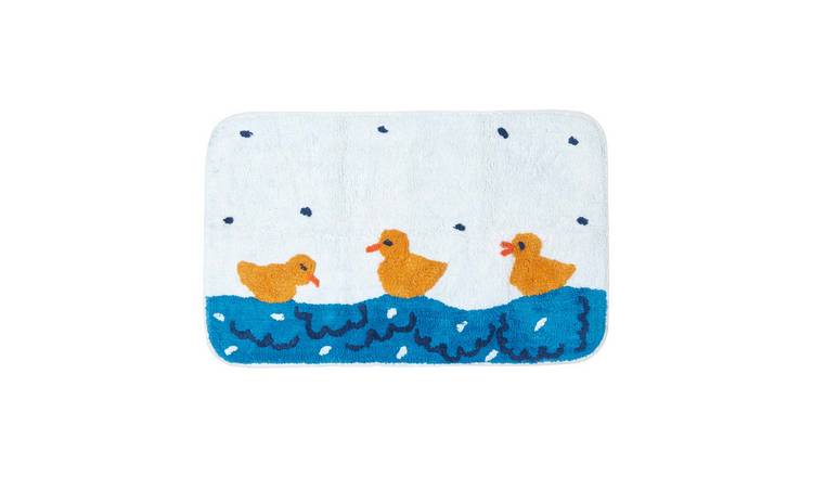 Homescapes 100% Cotton Duck Pond Bath Mat