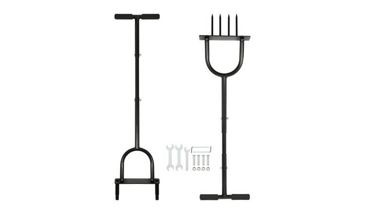 Harbour Housewares 2pc Lawn Aerator Set - 24.5cm x 1M - Black