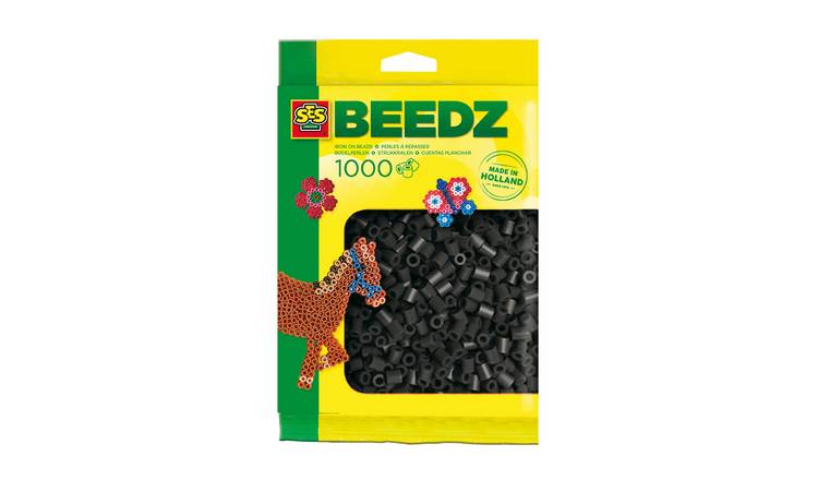 SES Creative Iron On Beads 1000 Piece Craft Set - Black