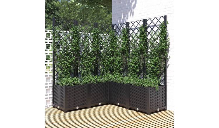 Walplus Polypropylene Garden Planter - Black - 120 x 120 x 136 cm