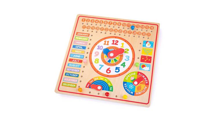 Bigjigs Toys Calendar; Clock Days and Months - 3 Years +