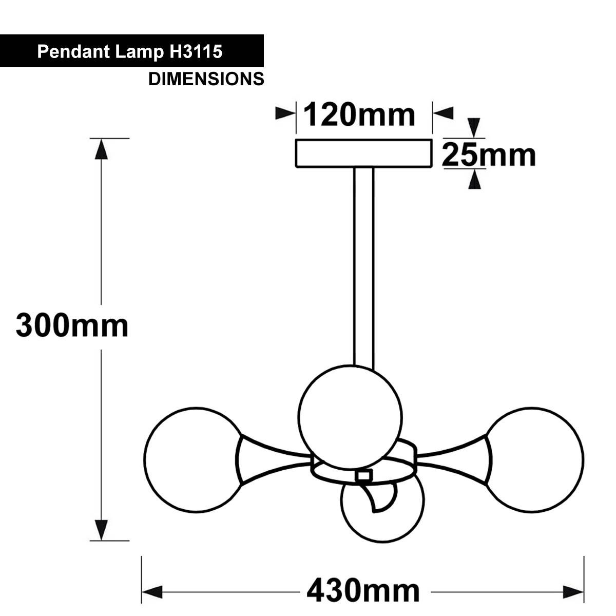 Energy Light Bulbs 4 Light Opal Globe Glass Semi Flush Ceiling Light - Brass - Image 2