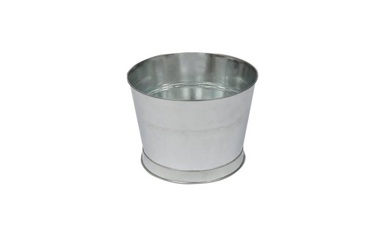 Rink Drink Handmade Galvanized Iron Ice Bucket - Silver