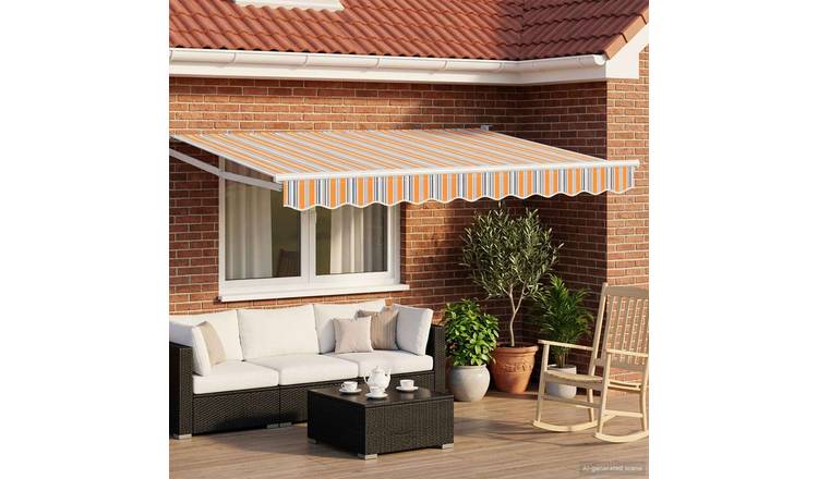Walplus Electric Aluminium Retractable - Blue - 300 x 250 cm - White Frame