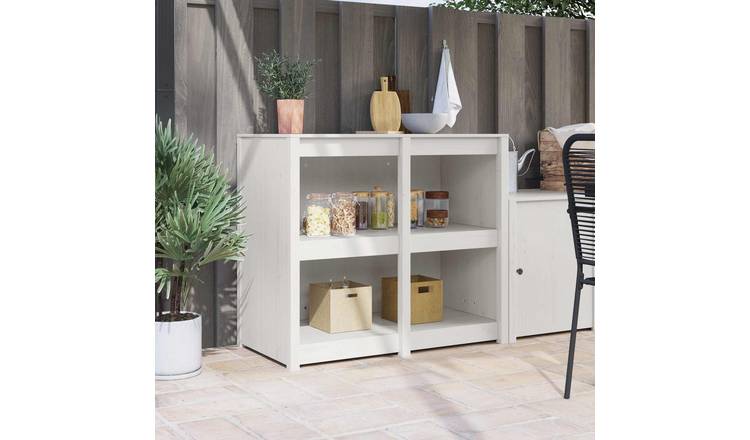 Walplus 4 Shelf Storage Cabinet - Warm White - 106 x 55 x 92 cm