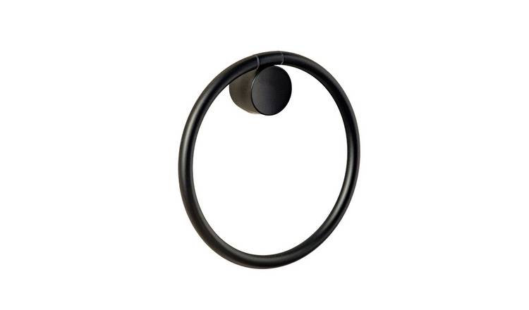 Cosmic Geyser Towel Ring - Matt Black