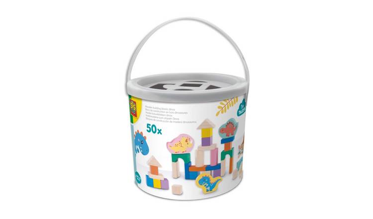 SES Creative Dinosaur Wooden Building Blocks 50 Piece Set
