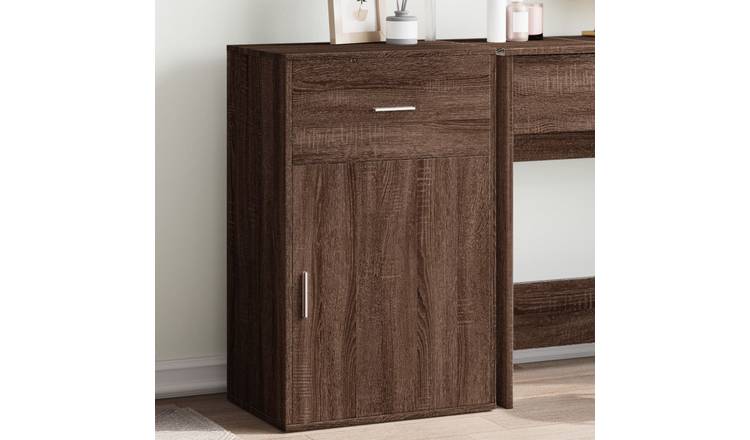 Walplus Engineered Wood 1 Drawer Storage Cabinet - Chestnut - 56.5 x 39 x 90 cm