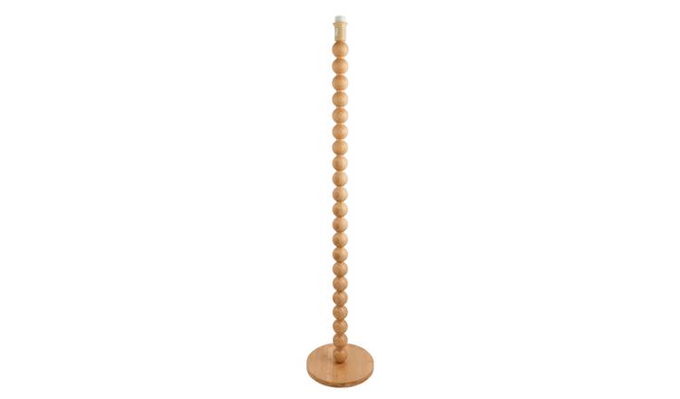 Loops Direct Bamboo and Steel Floor Lamp - Natural Bamboo