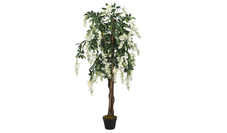 Walplus Artificial Wisteria Tree - Green and White - 150 cm