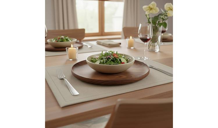 Orsina Rosi Round Sheesham Wood Plate - Natural