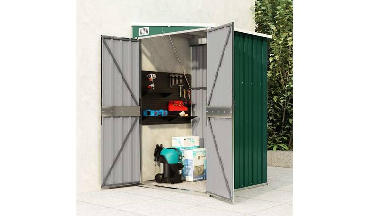Walplus Galvanised Steel Wall-mounted Garden Shed - Green - 178 cm