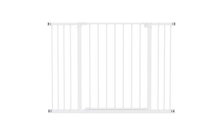 PawHut Metal Pressure Fit Pet Safety Gate - 76-107cm - White