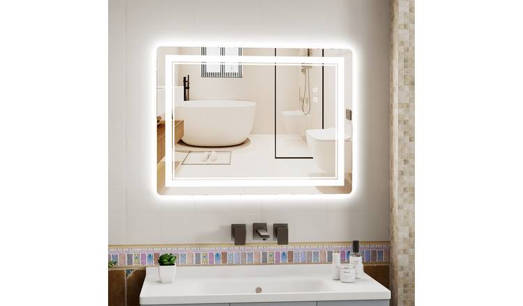 Rattantree LED White Anti-Fog Vanity Bathroom Mirror - 50 x 70cm