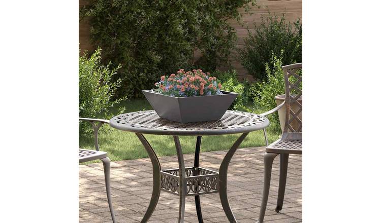 Walplus Steel Garden Planter - Black - 40 x 40 x 15 cm