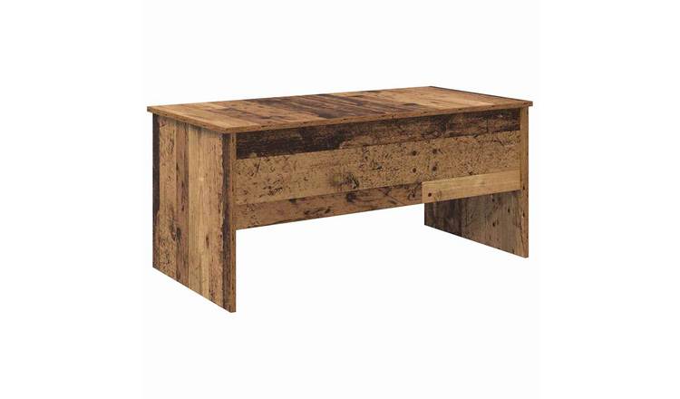 Walplus Engineered Wood Coffee Table - Dark Wood - 102 x 50.5 x 46.5 cm