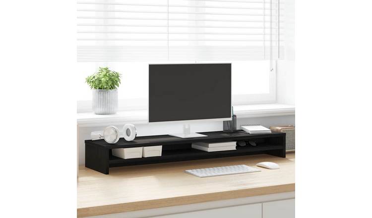 Walplus Engineered Wood Monitor Stand - Dark Oak - 100 x 24 x 13 cm