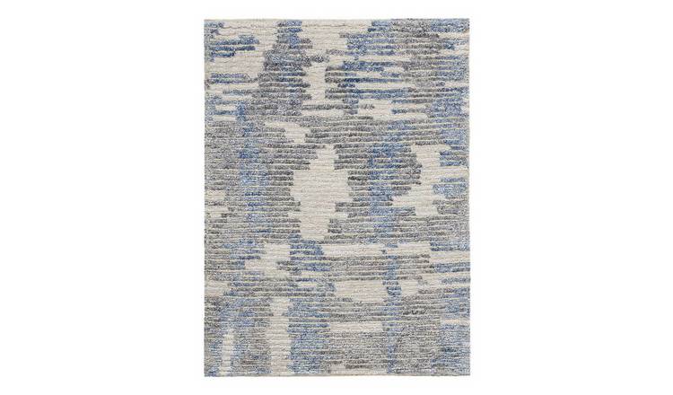 Mega Flooring Blue Handmade Abstract Rug - 259 x 351cm