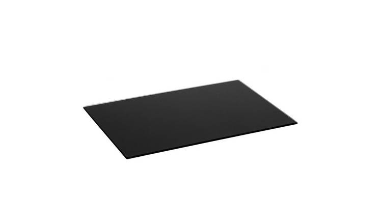 Harbour Housewares Glass Kitchen Chopping Board - 50 x 40cm - Black