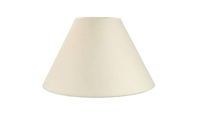 Happy Homewares Cream Cotton Coolie Lampshade - 35cm