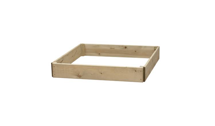 Greena Square Wooden Raised Bed 15 cm High, 90 x 90cm