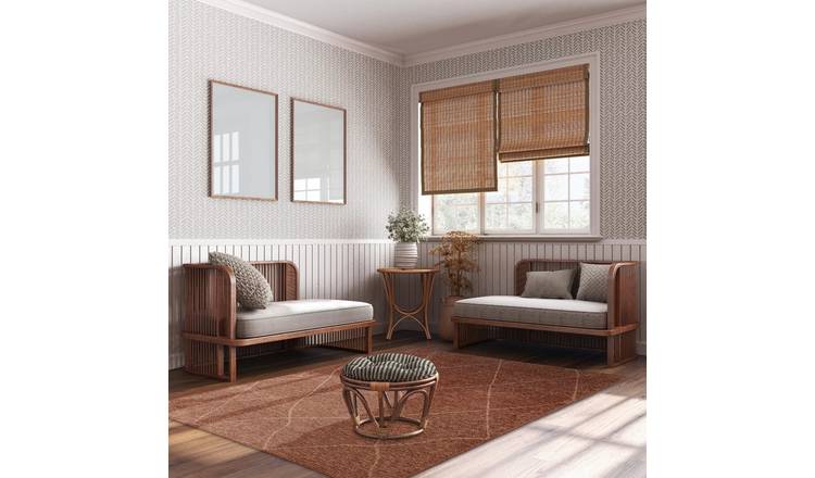 Mega Flooring Orange Modern Geometric Rug - 120 x 170cm