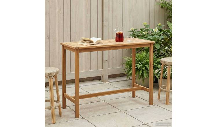 Walplus Rectangular Solid Teak Table - Natural - 150 x 75 x 105 cm