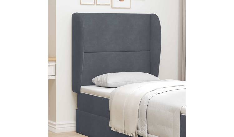 Walplus Velvet Headboard - Dim Grey - 80 x 23 x 6 cm