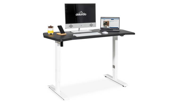 Dellonda Single Motor Adjustable-Height Desk - Black