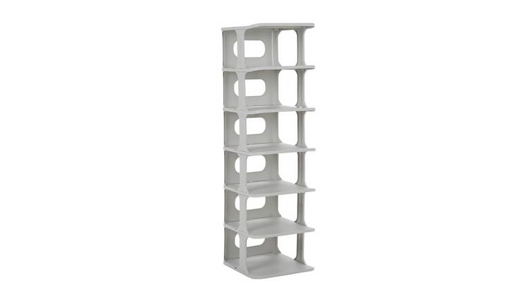 Living and Home 6 Shelf Shoe Storage Rack - Off White