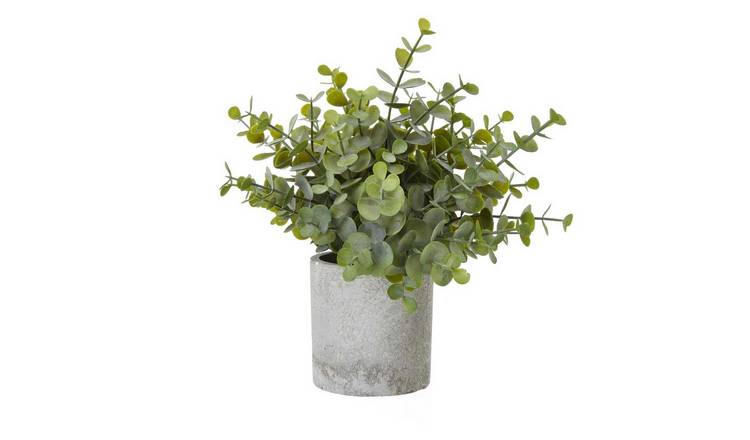 Hill Interiors Button Eucalyptus Artificial Plant - Green