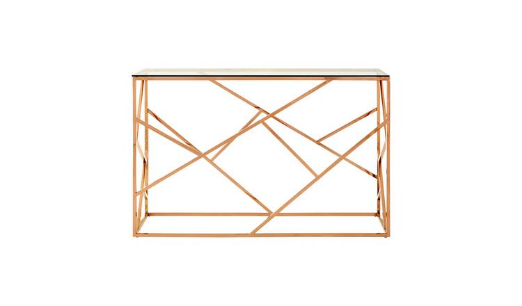 Orsina Allure Geometric Console Table – Gold