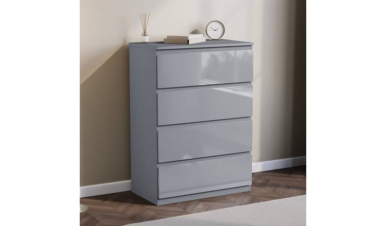 Vida Designs Glinton 4 Drawer Chest - Grey