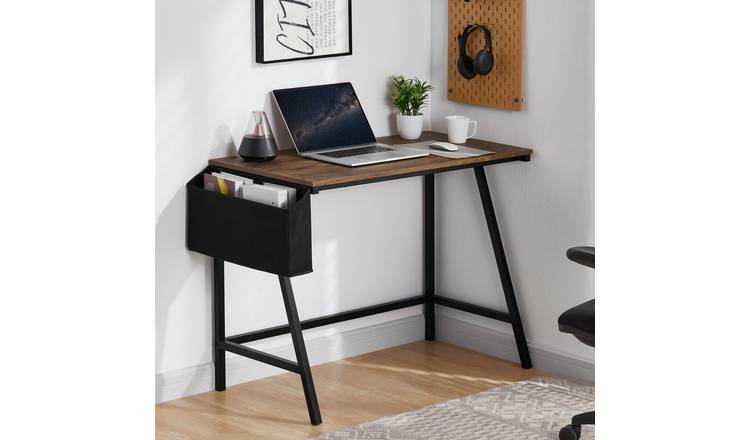 Vida Designs Brooklyn Small Computer Desk - Dark Wood