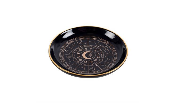 Something Different Astrology Wheel Trinket Dish - Black