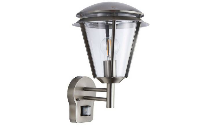 Loops Direct Stainless Steel PIR Wall Lamp - Brushed Steel